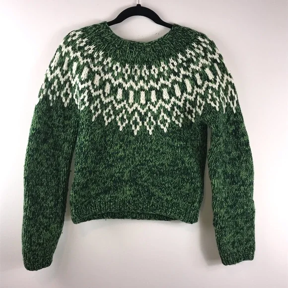 American Eagle Outfitters Hand Knit Lambs Wool Sweater - Picture 4 of 4